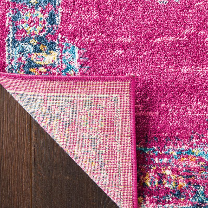 Mercury Row® Abbate Oriental Fuchsia Pink Area Rug & Reviews | Wayfair